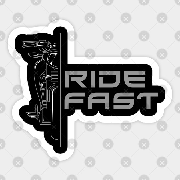 Motorcycle with fastest Acceleration Sticker by Markus Schnabel